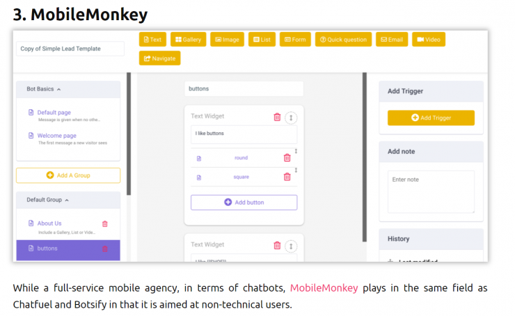 MobileMonkey 对影响者营销中心的评论