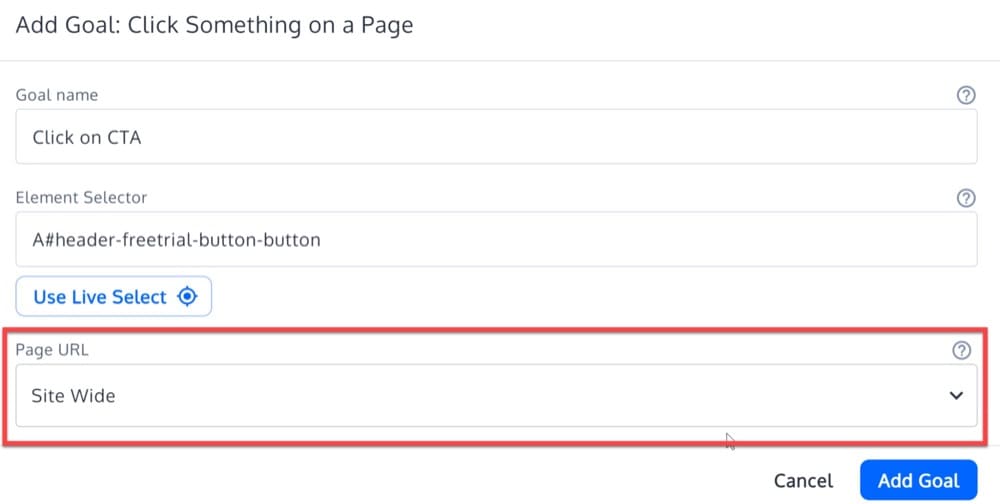 Ziel-URL in Convert Experiences überwachen