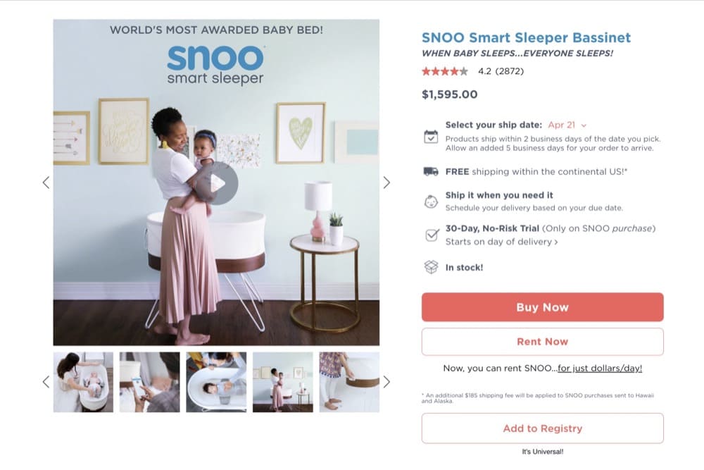 SNOO Smart Sleeper Bassinet หน้า