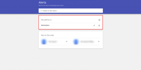 creato avvisi di google