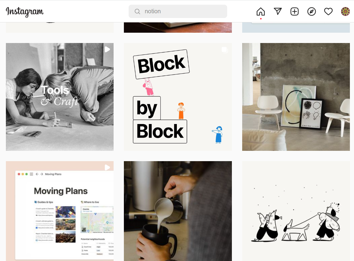 Notion Instagram feed - Notion 內容營銷策略