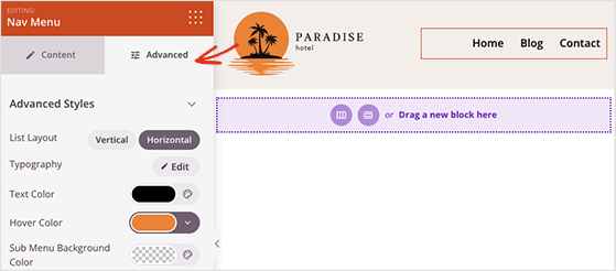 расширенные настройки - RafflePress Advanced navigation menu settings