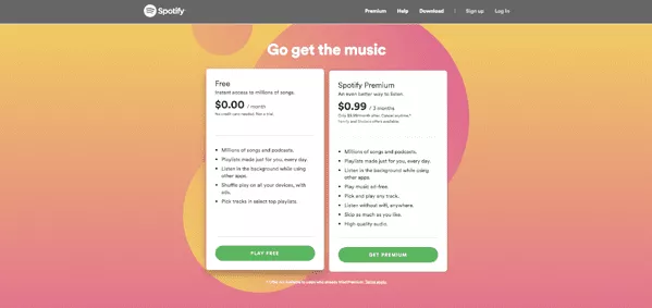 تسعير Spotify
