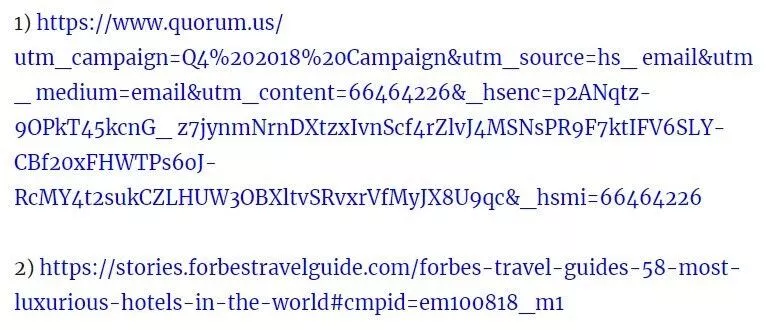 Long vs short link example
