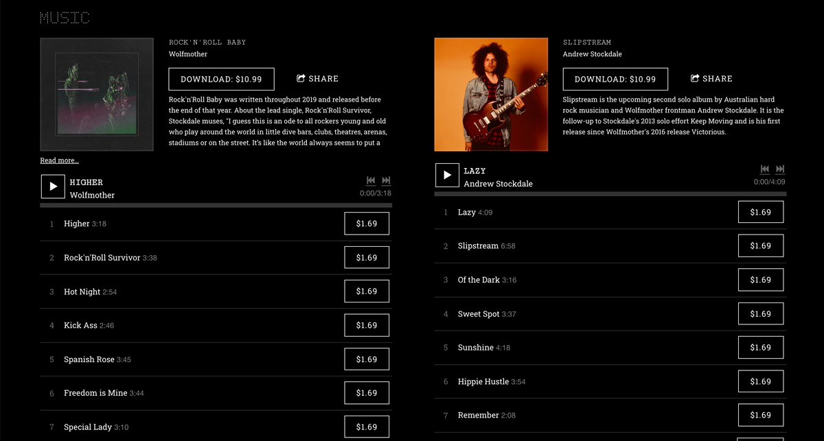 Come realizzare un sito web di musica: vendi musica online