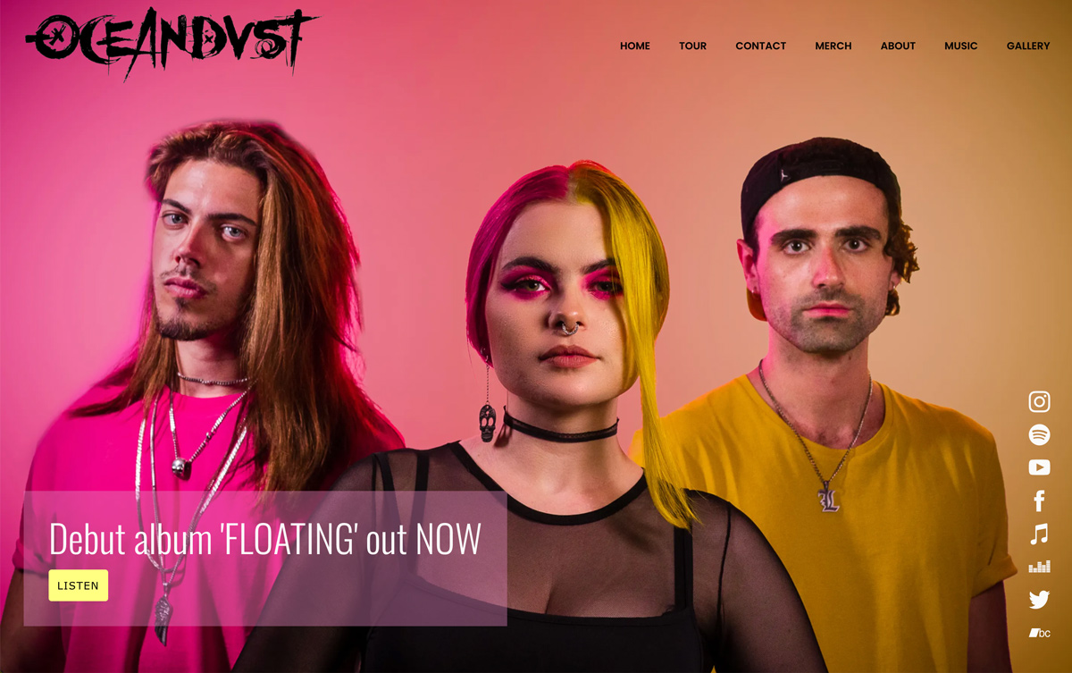 Come realizzare un sito web musicale: tavolozza dei colori