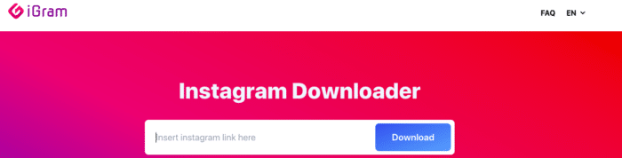 Descargador de Instagram iGram
