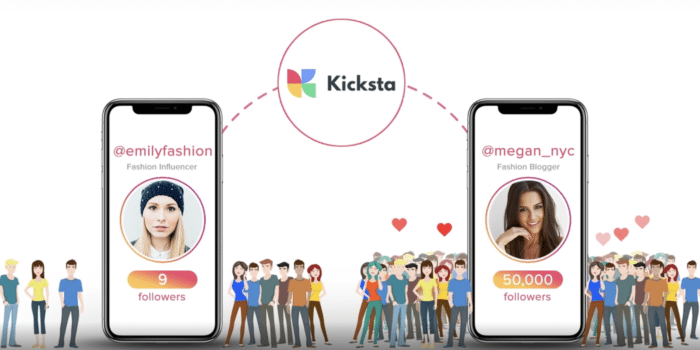 خدمة نمو Instagram Kicksta
