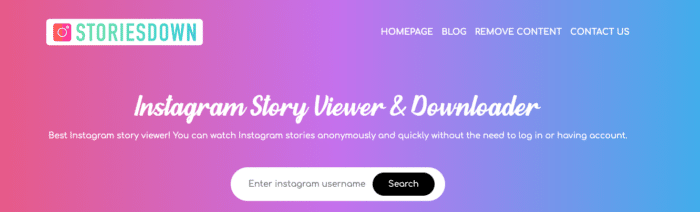 Storiesdown, um Instagram Stories anzuzeigen