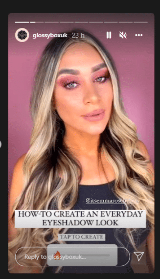 Highlight-Bereich für Instagram-Geschichten