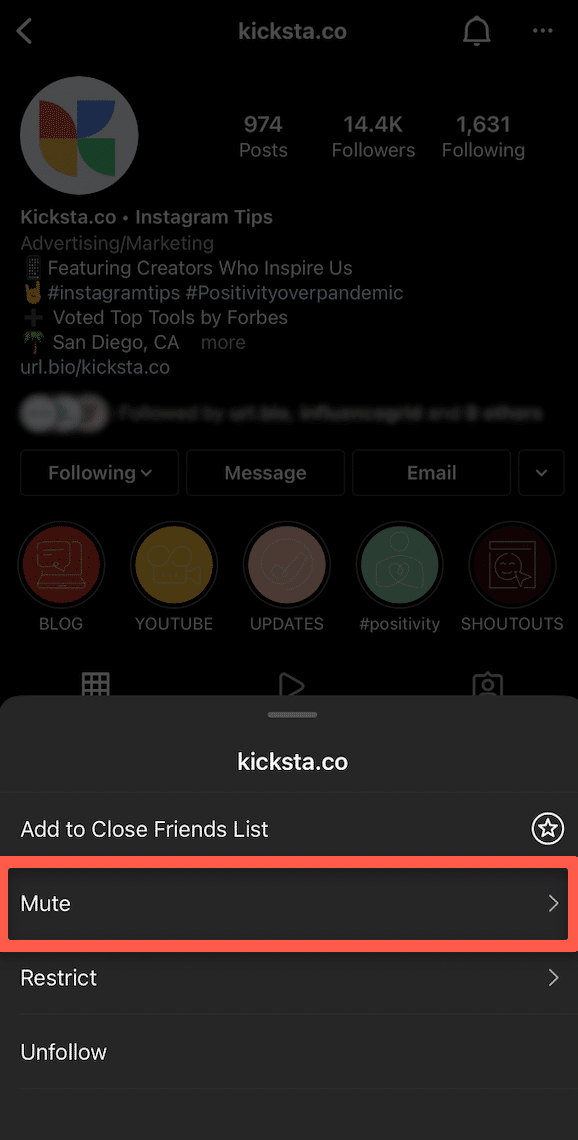 Instagram adım 2'de birinin sesi nasıl kapatılır