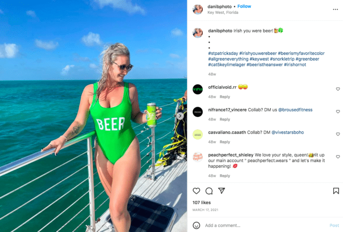 Sprytny podpis na Instagramie z okazji Dnia Świętego Patryka