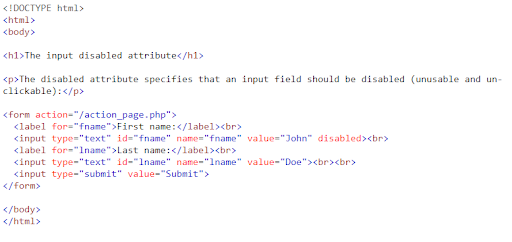 Código HTML desabilitado-1