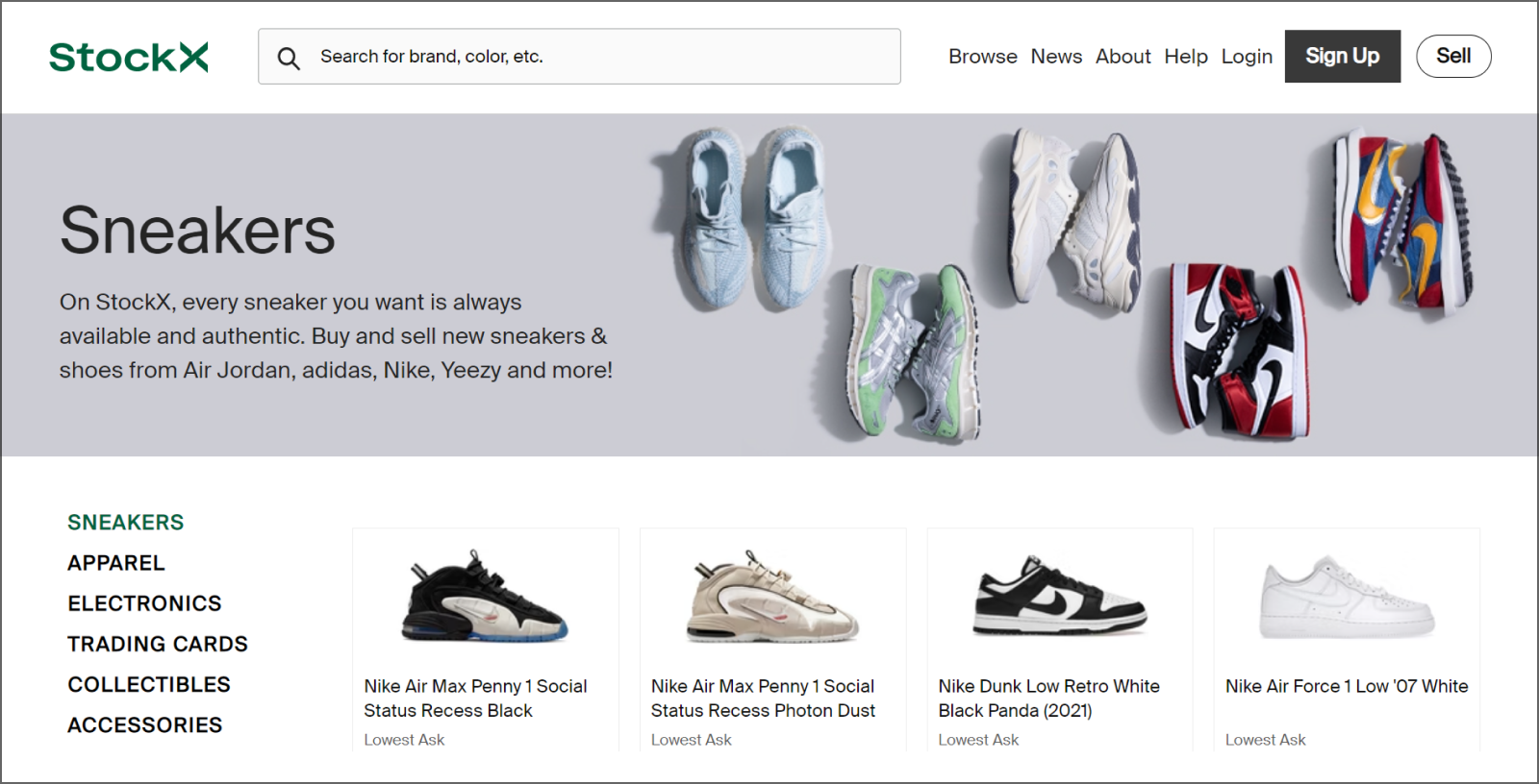 StockX - esempi di mercato unici