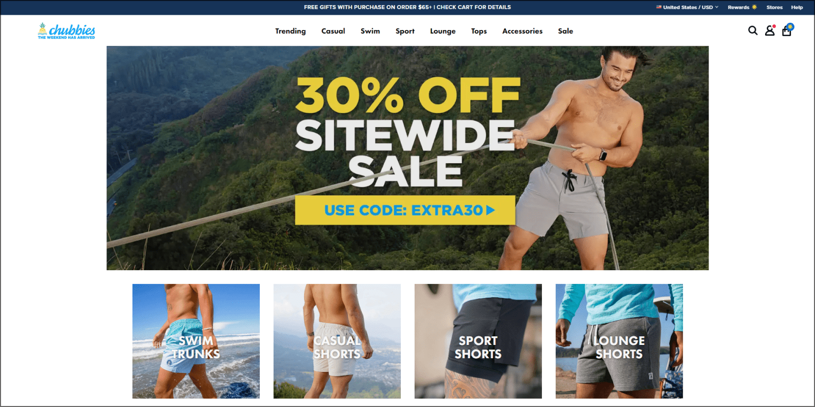 Chubbies - esempi di mercato unici