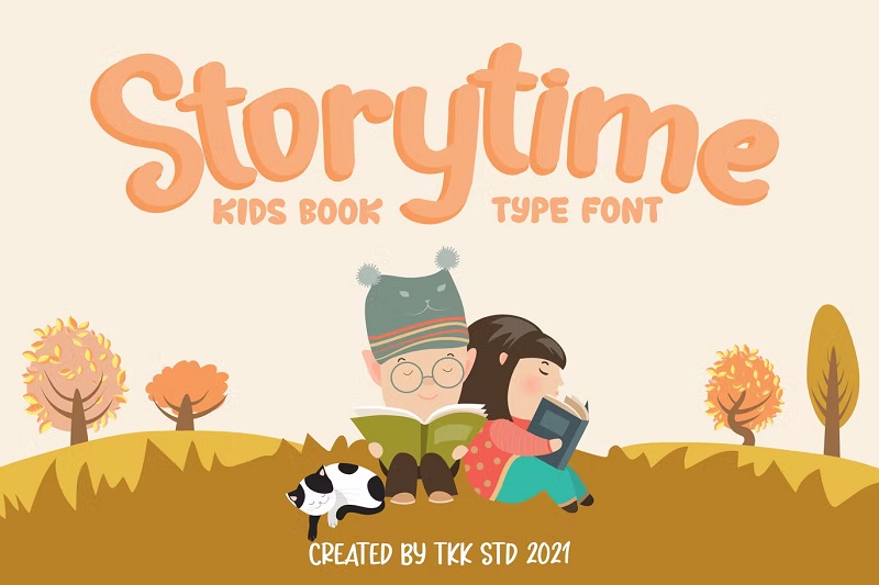 Police de couverture du livre pour enfants Storytime