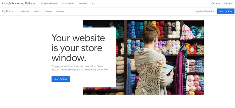 Logiciel de test A/B Google Optimize