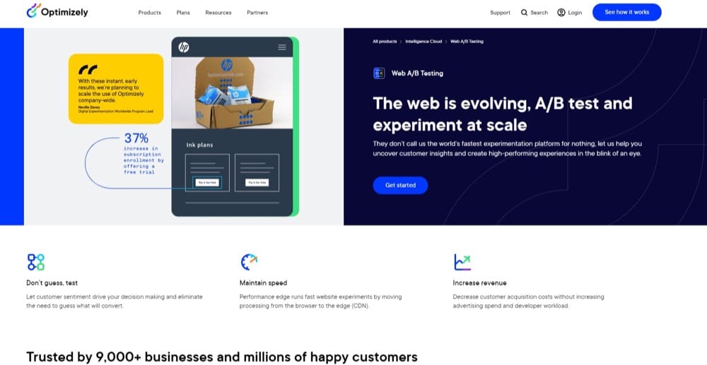 Logiciel de test A/B Optimizely