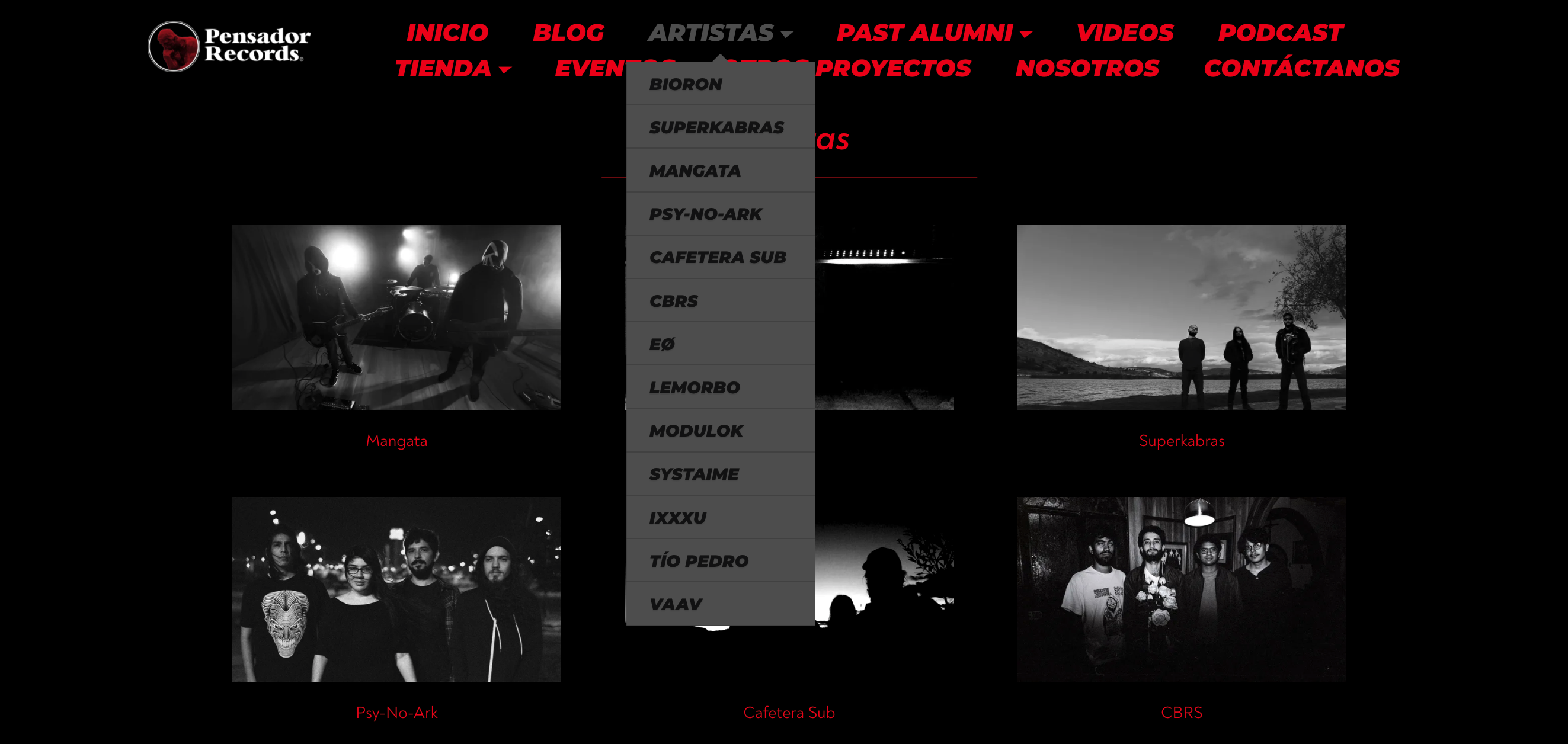 Blog Bandzoogle - Ispirazione per il design di siti Web - I migliori siti Web di etichette discografiche - Pensador Records
