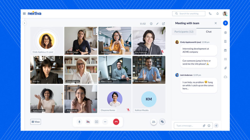NextivaONE의 회의 및 협업 도구