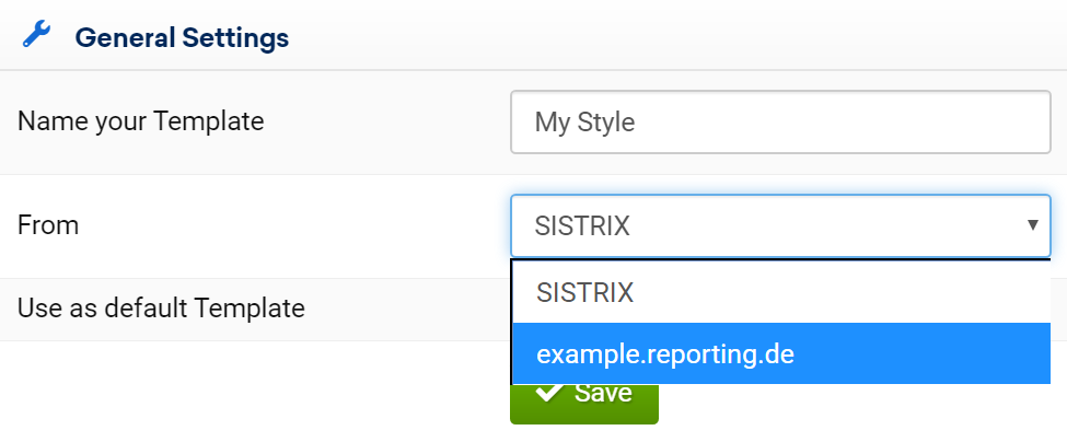 SISTRIX 工具箱：更改報告的默認模板