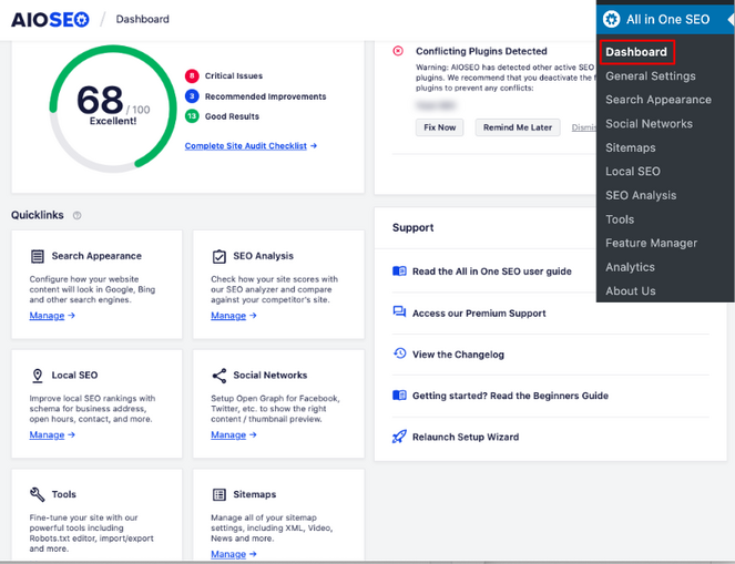 rsz_allinoneseeo-Dashboard - RafflePress all in one seo dashboard site audit
