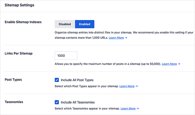 aioseo-sitemap-einstellungen - RafflePress all in one seo sitemaps