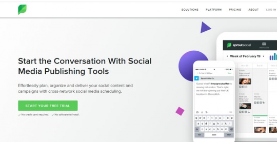 SproutSocial 主頁