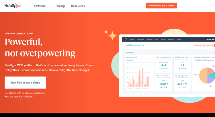 HubSpot 的社交媒體追踪器主頁截圖