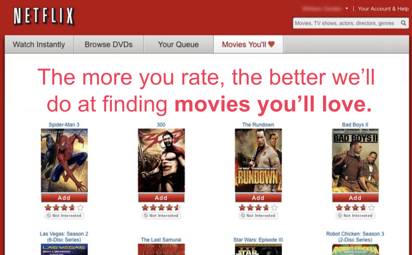 Contoh personalisasi Netflix