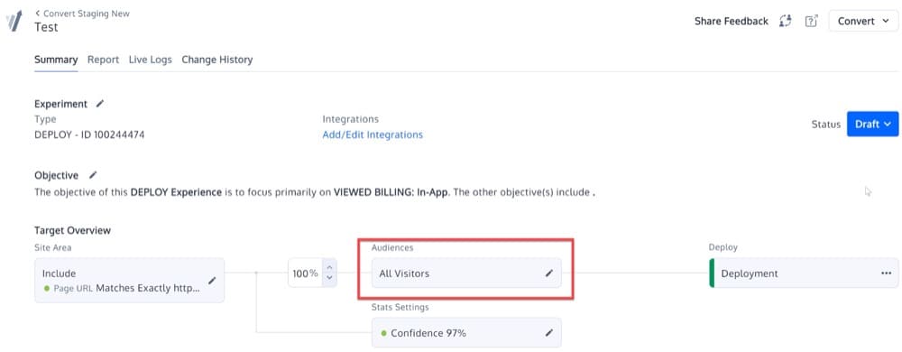 Convert's Deploy でオーディエンスを編集する