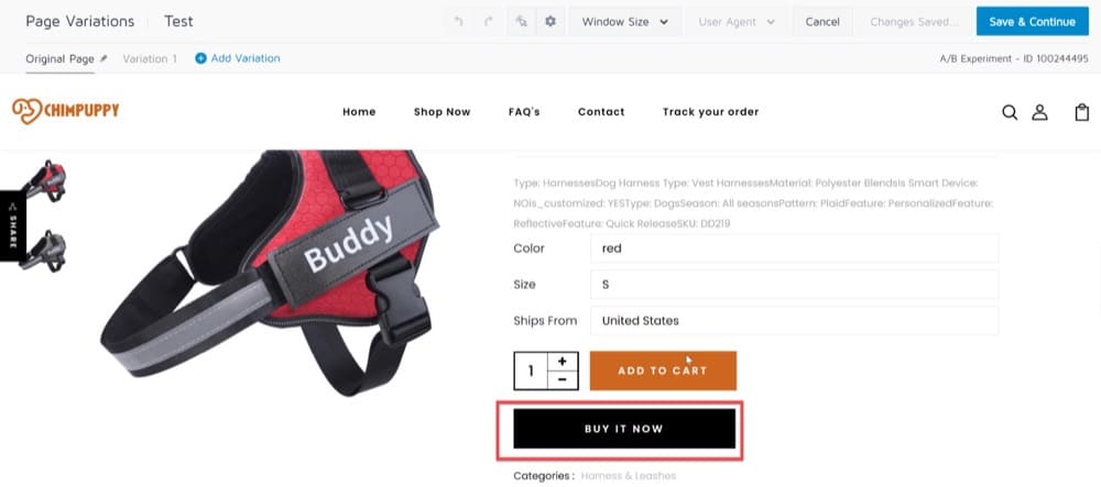 Convert's Deploy を使用して、「今すぐ購入」ボタンを期間限定オファー ボタンに変換します
