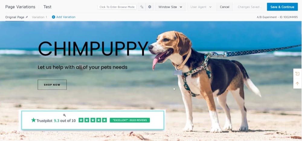 Convert's Deploy を使用して、顧客の声を含むホームページ バナーを使用してサイト訪問者をターゲットにする