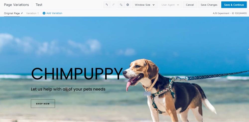 Convert's Deploy でホームページ バナーをパーソナライズする