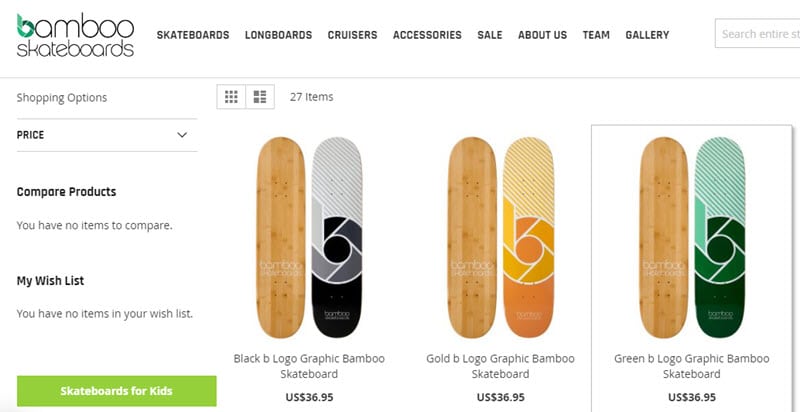 برنامج Bamboo Skateboards