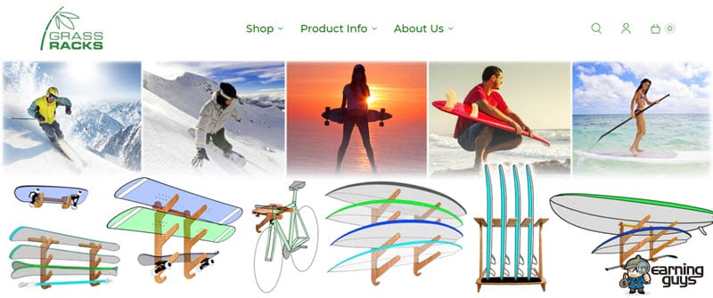 برنامج Grassracks Skateboard للتسويق بالعمولة