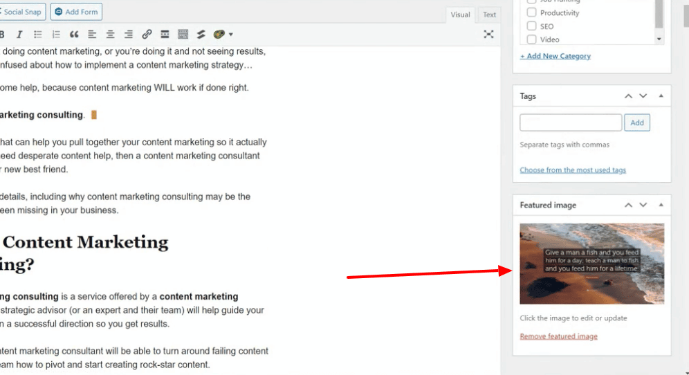 ภาพเด่นใน wordpress