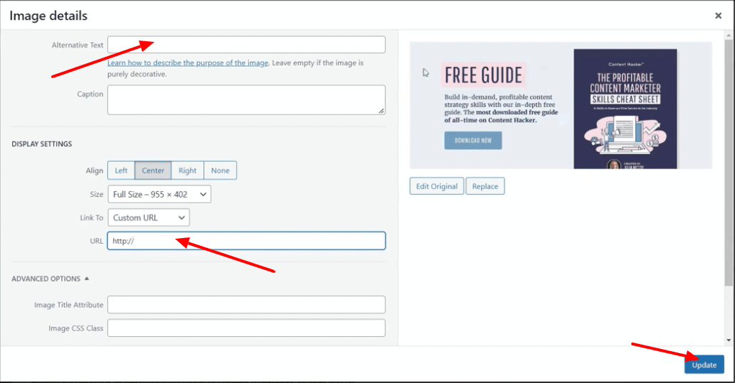 เพิ่มรูปภาพ cta ใน wordpress