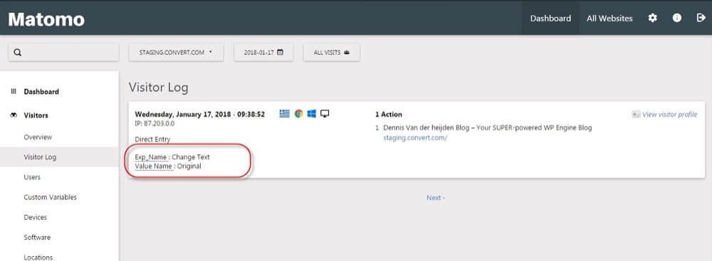 Convert data を使用した Matomo(Piwik) 分析