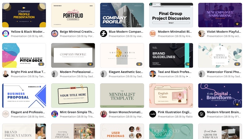 Canva-Präsentationsdesigns