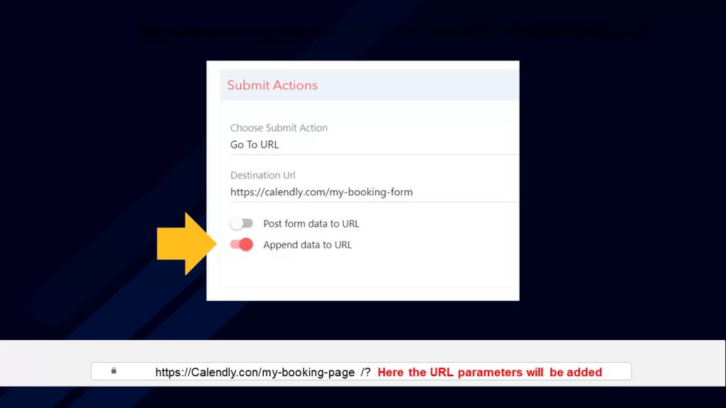 วิธีผนวกข้อมูลแบบฟอร์มกับ URL ใน LeadGen App