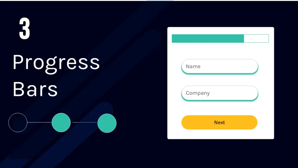 แถบความคืบหน้าในแบบฟอร์มหน้า Landing Page แบบหลายขั้นตอน