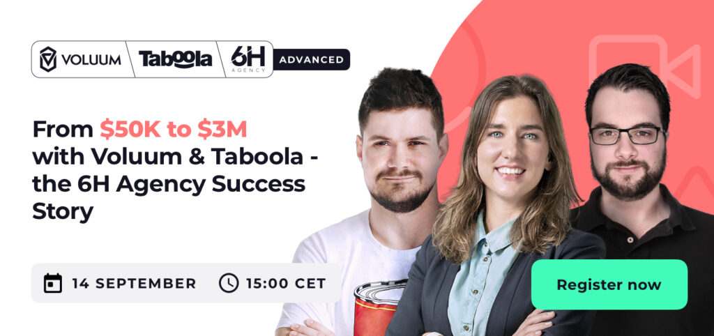 webinar cu anunțuri native cu agenția Taboola și 6H