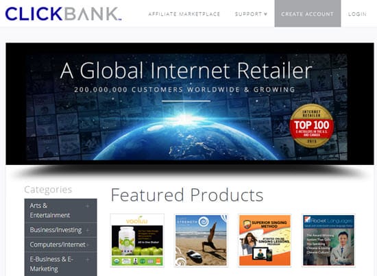 Red de afiliados recurrentes de ClickBank