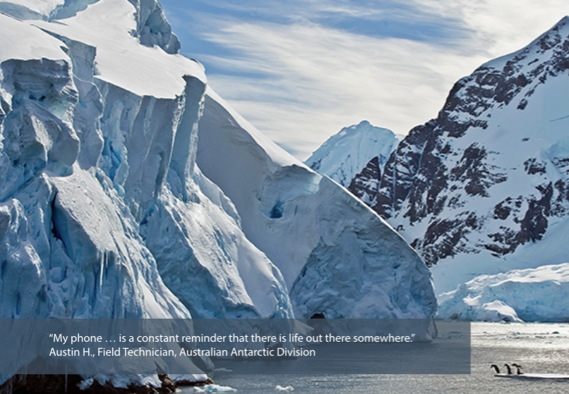 L'économie mobile a même atteint le désert glacé de l'Antarctique