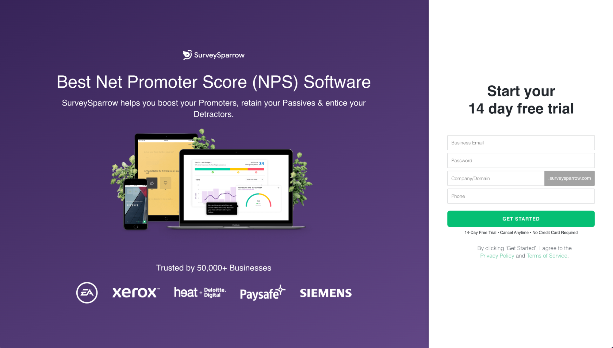 Wyzwalacz kliknięcia SurveySparrow