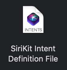 SiriKit 意圖定義文件圖標