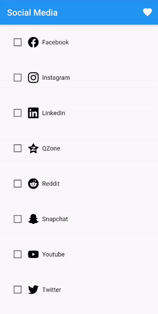 Membuat daftar di Flutter