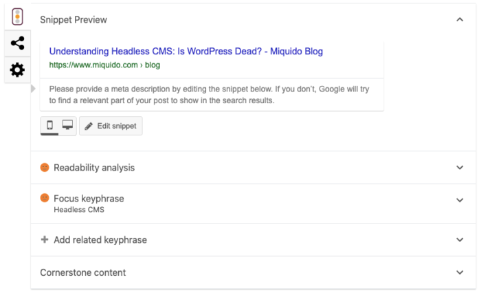用于内容优化的 WordPress 内置 Yoast SEO 插件