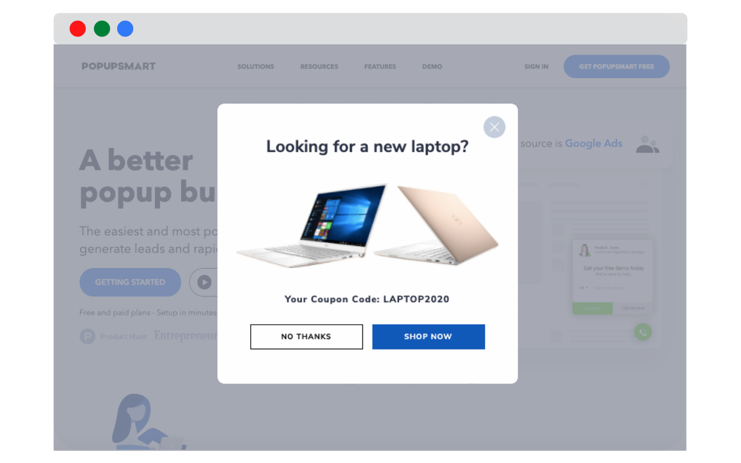 Popupsmart design pop-up cu reduceri de vânzare pentru creșterea vânzărilor